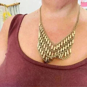 Brass color necklace